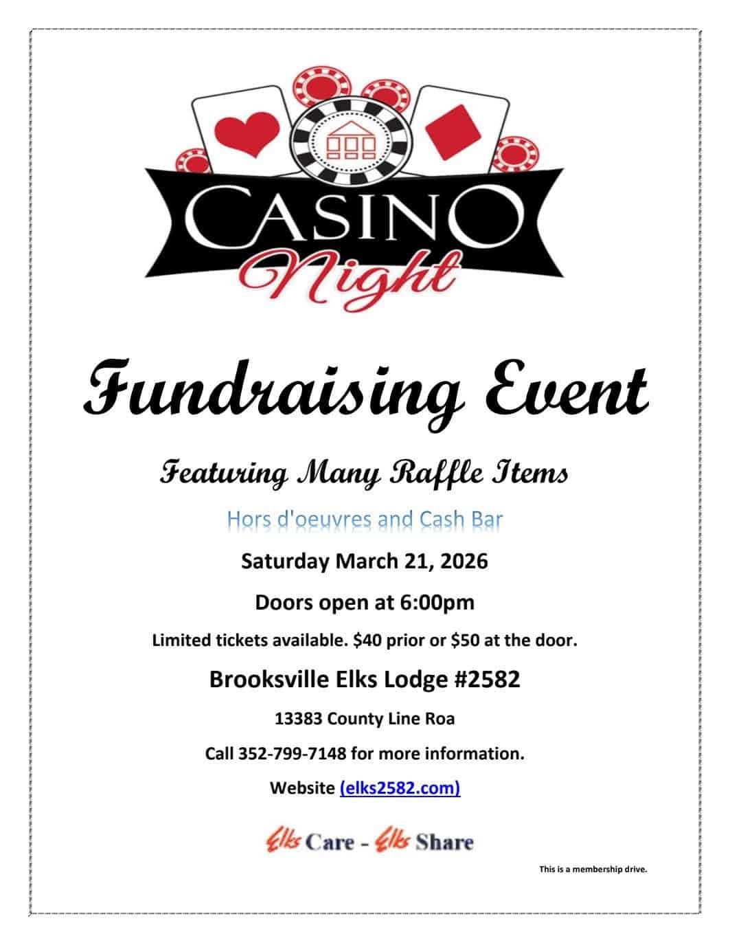 2026 Casino Night Flyer