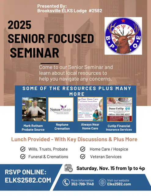 Senior Focused Seminar flyer
