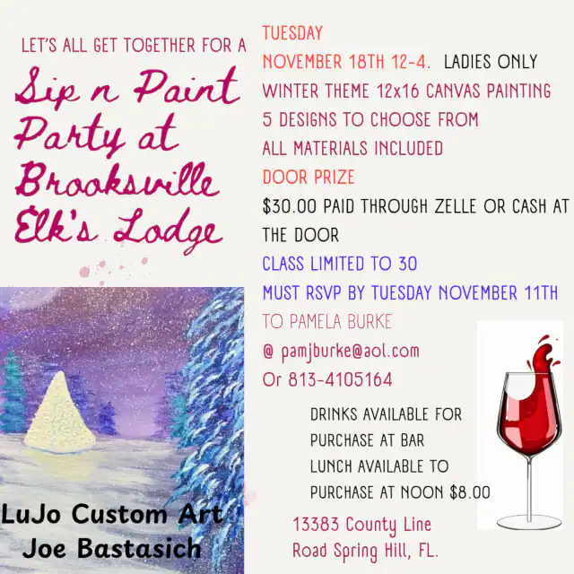 Sip and Paint event flyer
